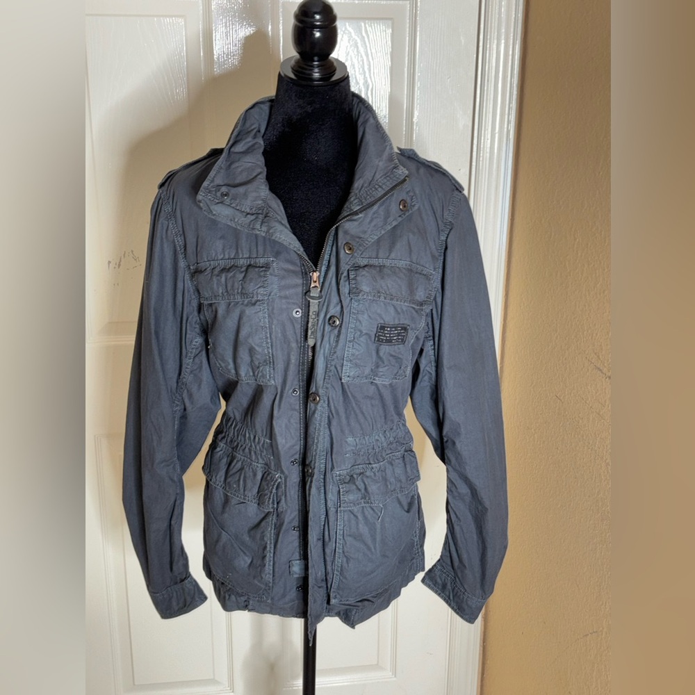 DieSel-Co Jacket Womens Size Medium Military Charcoal Only The Brave Hoodie USED